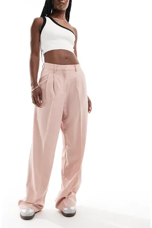 VERO MODA Pantalones dad rosa pétalo brumoso de pernera ancha de
