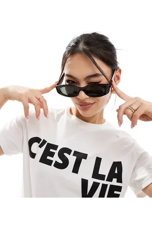 ASOS Gafas de sol negras ovaladas de