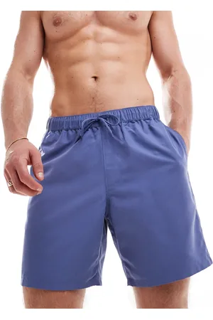 ASOS Shorts de baño de largo medio azules de