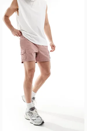 ASOS Pantalones cortos cargo rosas de corte slim de