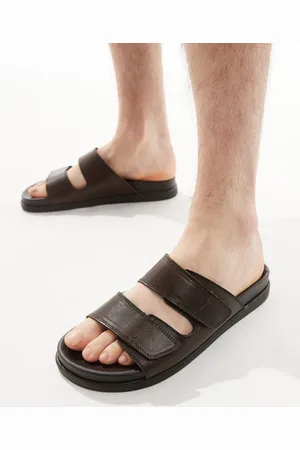 Schuh Sandalias marrones con dos tiras de cuero Sergio de