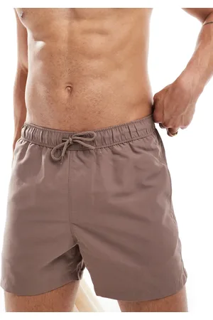 ASOS Shorts de baño cortos marrones de