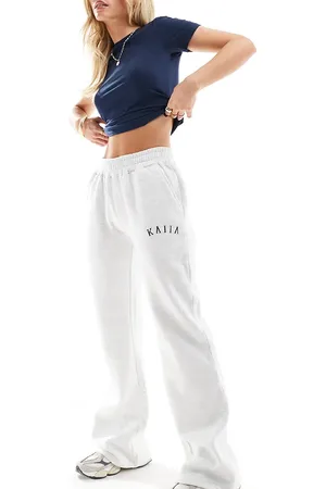 Kaiia Joggers gris claro de pernera ancha de Petite