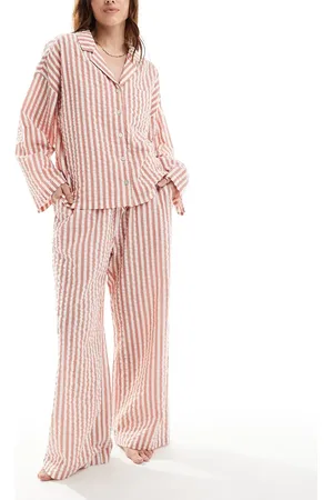 Lindex Top de pijama color a rayas de sirsaca de -Naranja