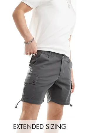 ASOS Pantalones cortos cargo carbón de corte slim de -Azul marino