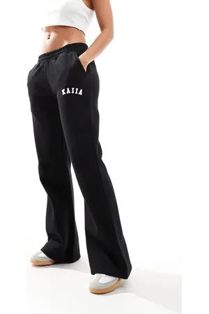 Kaiia Joggers negros de pernera ancha de
