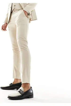 ASOS Pantalones de traje color de corte superpitillo de Wedding-Beis neutro