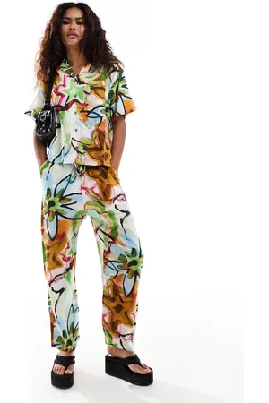 Obey Pantalones de pernera ancha con estampado de (parte de un conjunto)