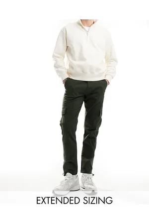 ASOS Pantalones cargo oscuro de corte tapered de -Verde
