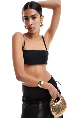 MANGO Bralette de mezcla de lino Selection de