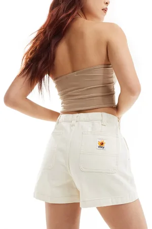 Obey Pantalones cortos vaqueros blanco hueso Dania de