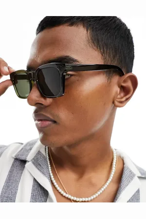New Look Gafas de sol verdes con montura cuadrada de