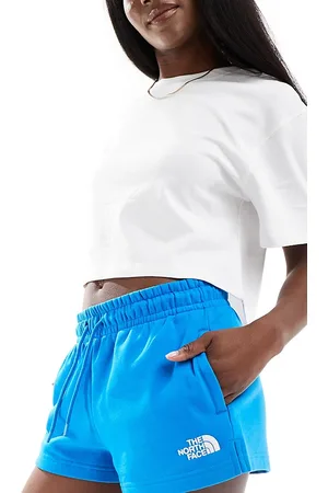 The North Face Pantalones cortos azules de talle alto de punto exclusivos en ASOS de