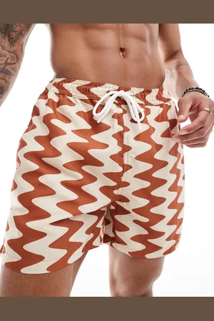 New Look Shorts de baño claro con patrón ondulado Kelly de