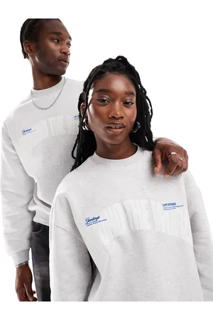 Dr Denim Sudadera melange unisex holgada con bordado "Around The World" de tejido grueso Kenan de