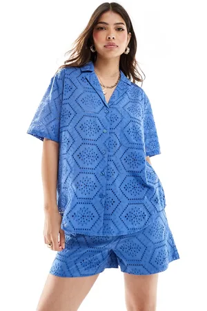 Iisla & Bird Camisa playera de manga corta de bordado inglés de (parte de un conjunto)