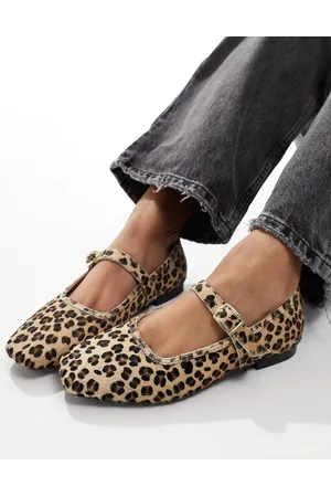 Schuh Merceditas estilo bailarinas con estampado de leopardo y acabado de pelo de poni Lille de -Multicolor