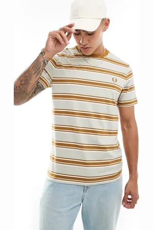 Fred Perry Camiseta y color melocotón a rayas de