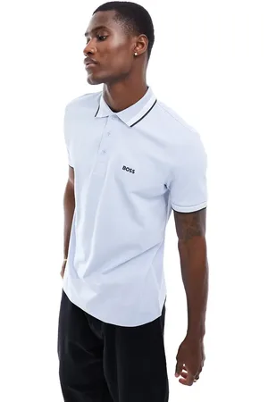 HUGO BOSS Polo morado con ribetes Paddy de