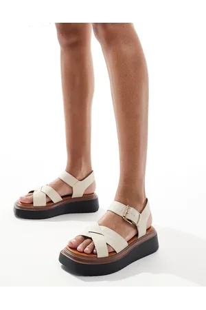 River Island Sandalias color con plataforma plana de -Beis neutro