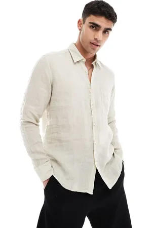 HUGO BOSS Camisa beis claro Rickert de -Beis neutro