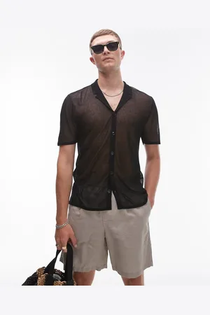 Topman Polo de punto transparente de