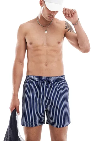 South Beach Shorts de baño y crema a rayas de
