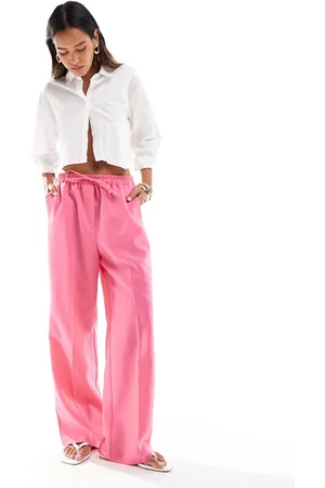 ASOS Pantalones de sastre rosas sin cierres de