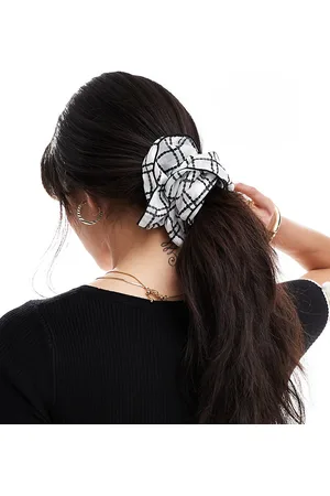 DesignB London Coletero abullonado a cuadros negros de organza de