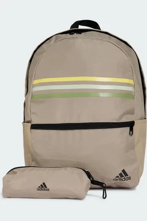 adidas Mochila verde clásica con detalle de 3 rayas horizontales de