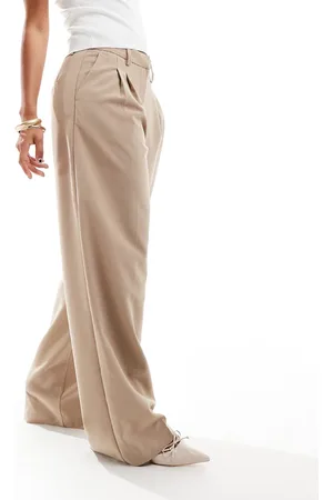 VERO MODA Pantalones dad beis de pernera ancha de -Beis neutro