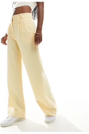 Abercrombie & Fitch Pantalones de sastre amarillos Sloane de