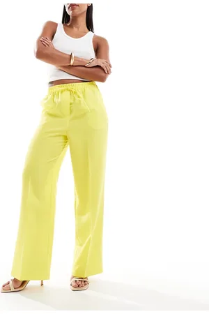 ASOS Pantalones de sastre amarillos sin cierres de