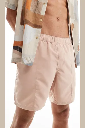 ASOS Shorts de baño de largo medio beis de -Beis