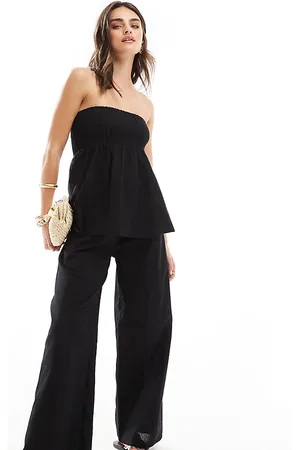 Esmée Pantalones playeros negros de corte suelto de (parte de un conjunto)