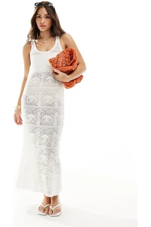 ONLY Vestido largo de punto calado de