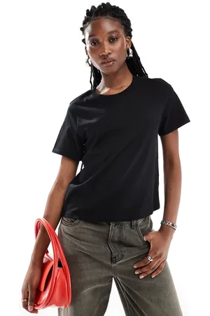 Monki Camiseta negra de manga corta de