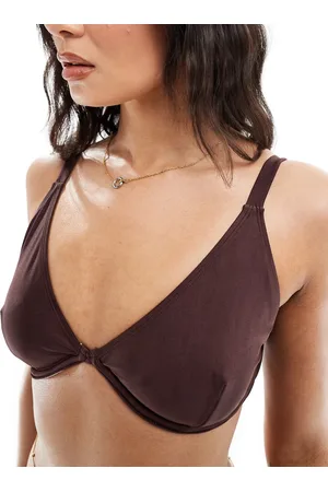 Cotton On Top de bikini marrón brillante estilo balconette de Cotton On