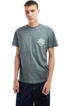 Lee Camiseta verde medio con estampado en la espalda Camp de
