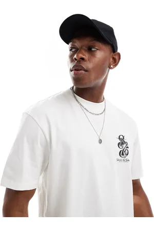 River Island Camiseta blanca con estampado de ángel de estilo renacentista en la espalda de -Blanco