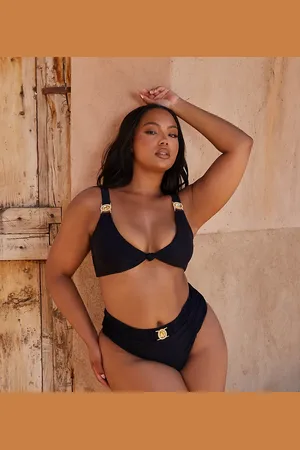 Moda Minx Top de bikini triangular con detalle anudado Amour de Curve x Bernadette Afia