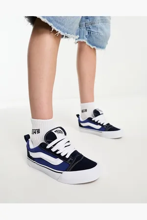 Vans Zapatillas deportivas azul marino y blancas con suela gruesa Knu Skool de