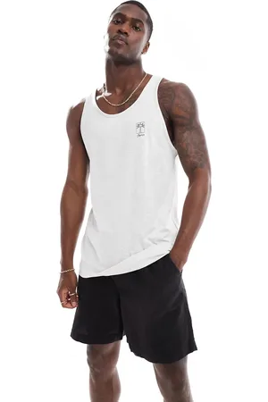 JACK & JONES Camiseta blanca sin mangas de -Blanco