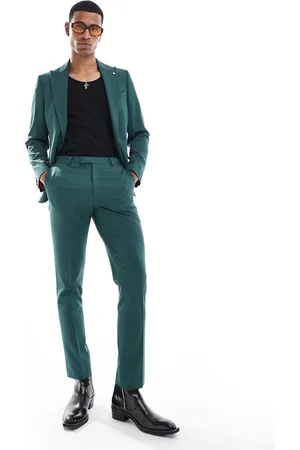 Twisted Tailor Pantalones de traje oscuro de