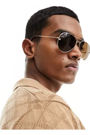 New Look Gafas de sol doradas estilo aviador de