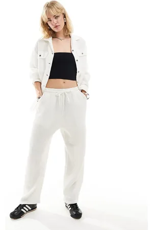 Obey Pantalones blancos con lazada en la cintura de (parte de un conjunto)
