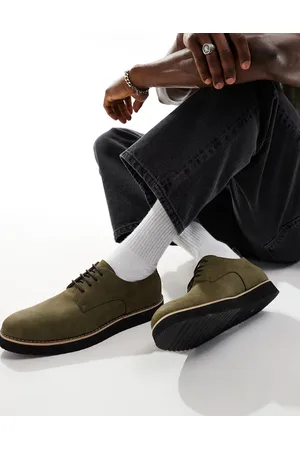 Truffle Collection Zapatos caquis de estilo casual con cordones de ante de -Verde