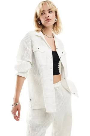 Obey Camisa blanca abotonada de (parte de un conjunto)