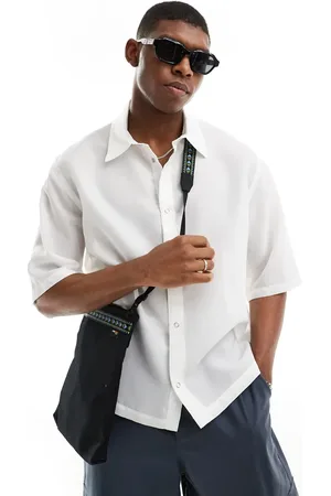 Weekday Camisa blanca extragrande de organza Roger de