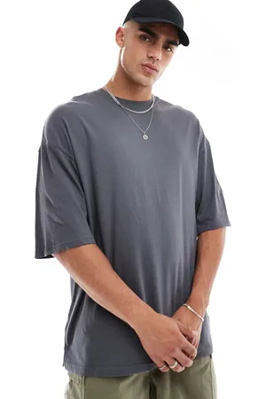 JACK & JONES Camiseta gris oscuro ultragrande de